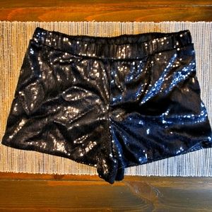 Disney Girls XL  High waisted black sequin shorts